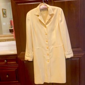 Alberta Ferretti, 100% silk coat, lined, dry clean only. Midi length.